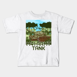 M41 Walker Bulldog Tank Military Armed Forces Novelty Gift Kids T-Shirt